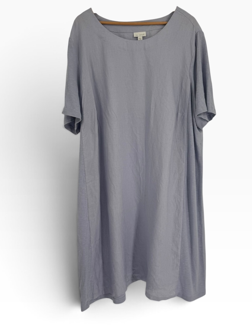Pure Jill J. Jill Linen Shift Dress Womens Blue Size 4X Short Sleeve Coastal